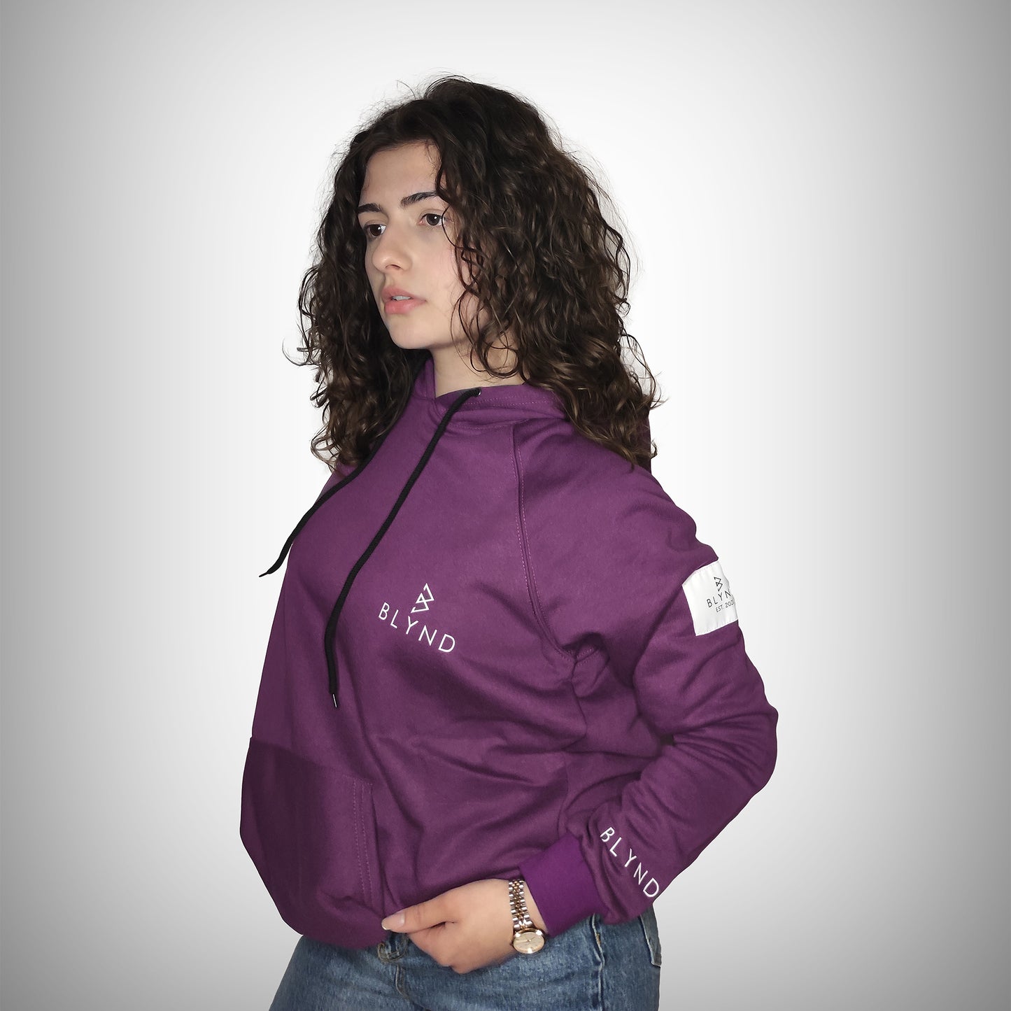 Felpa con cappuccio viola // Collezione MYL